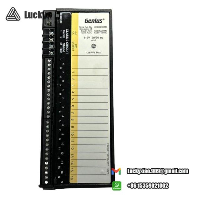 GE Industrial Control Solutions: IC660BBD110 Discrete Input Block