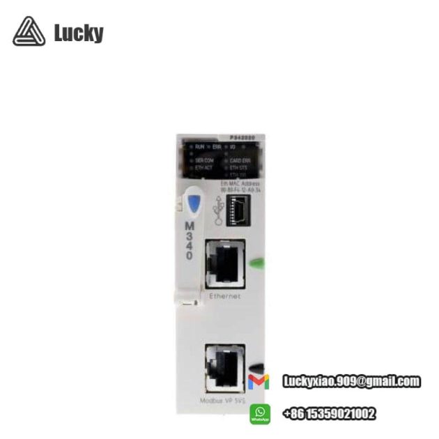 Schneider Electric's BMXP342020 Modular PLC Processor, 0.095A, 24VDC